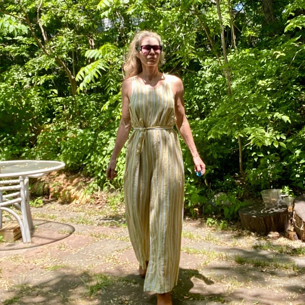 ARTISAN NY oversized linen jumpsuit Sz 4us - Picture 12 of 16